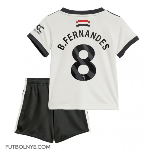 Camiseta Manchester United Bruno Fernandes #8 Tercera Equipación para niños 2024-25 manga corta (+ pantalones cortos)